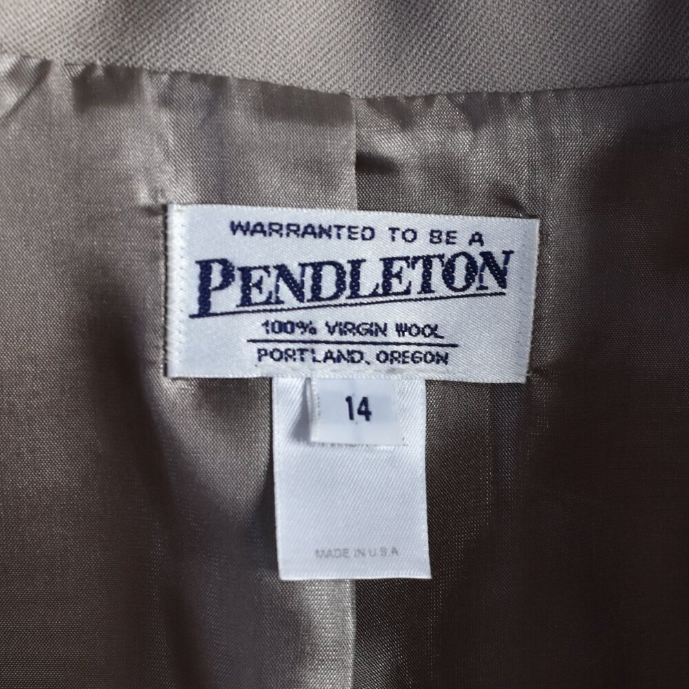 Pendleton Tan Khaki Blazer Wool 14 - Picture 7 of 7